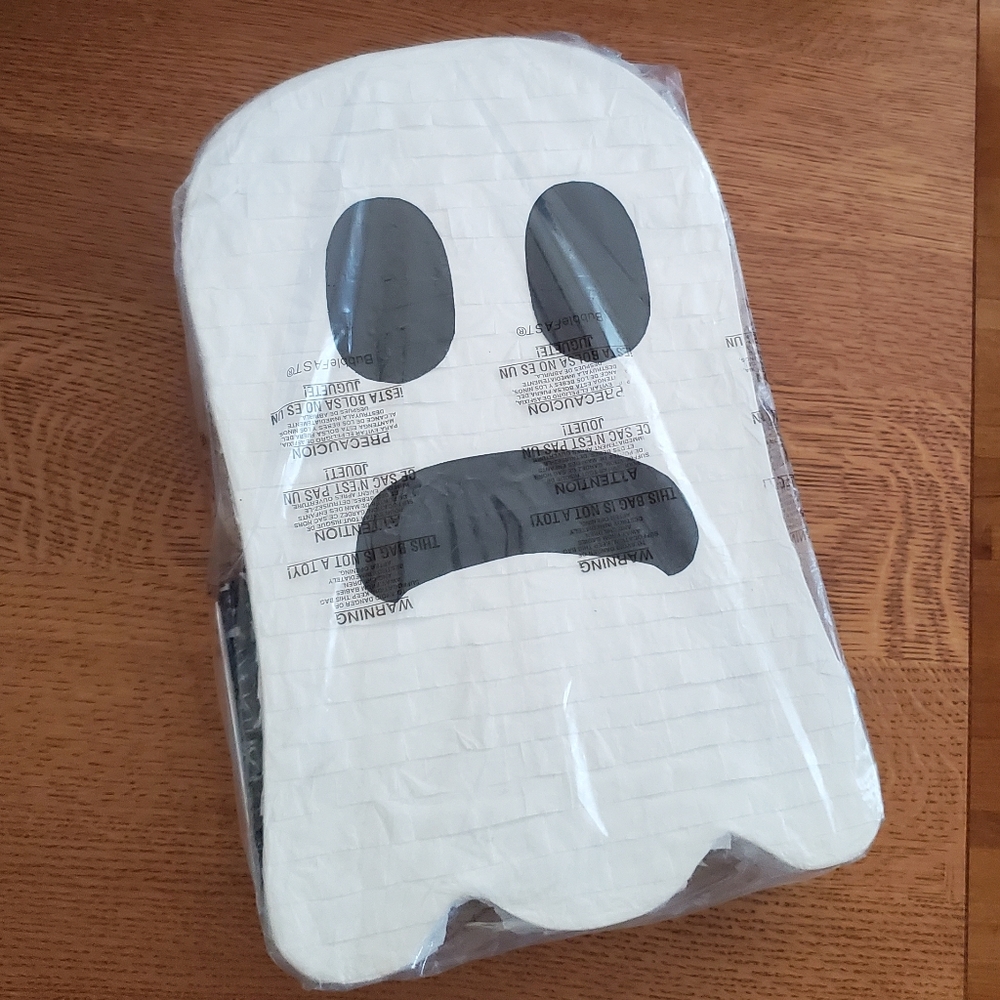 Ghost Halloween Pinata with stick